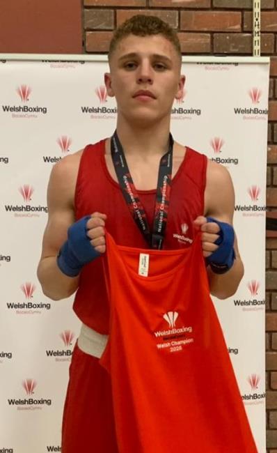 Mikey with his  Welsh vest